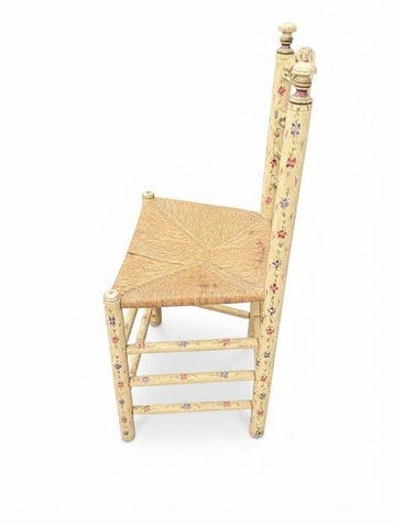 Stoel - Hand-Painted - Hout, Rattan