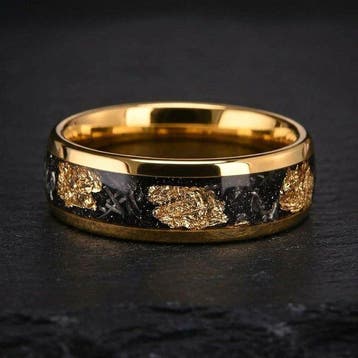 Bague en carbure de tungstène - Incrustation précise au