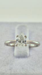 Ring - 14 karaat Witgoud - 0.58ct. tw. Diamant (Natuurlijk), Nieuw