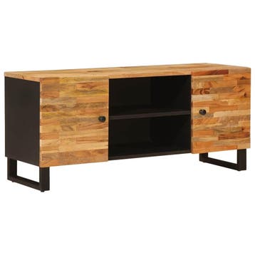 vidaXL TV Kast met opslag Bruin 105 x 33 x 46 cm Massief, Verzenden
