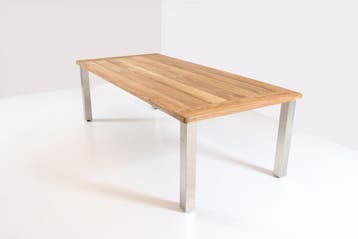 4 Seasons Outdoor Casa Teak tafel rvs poten 240 x 110 cm |, Jardin & Terrasse