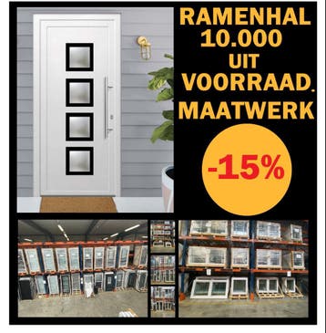 Schuiframen, deuren, ramen, stockverkoop, maatwerk -15%, Ophalen of Verzenden, Nieuw, Deurkozijn, Inclusief glas