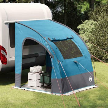vidaXL Achterkleptent 194 x 180 x 210 cm Blauw taft, Verzenden, Nieuw
