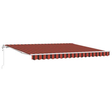vidaXL Uitschuifbare luifel Oranje en bruin 400 × 300 cm, Verzenden, Nieuw