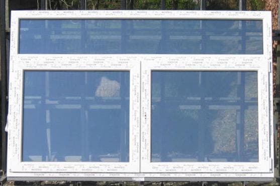 pvc raam , chassis , venster , kozijn 213 x 135 wit, Doe-het-zelf en Bouw, Raamkozijnen en Schuifdeuren, Inclusief glas, Nieuw