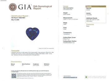 Bleu Tanzanite - 28.00 ct - Gemological Institute of America