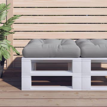 vidaXL Palletkussen stof grijs, Huis en Inrichting, Verzenden, Nieuw