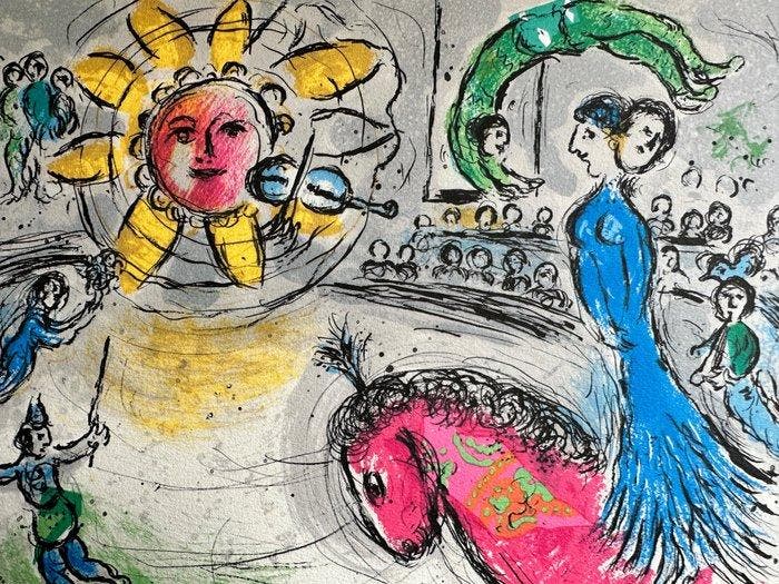 Marc Chagall (1887-1985) - Soleil au cheval rouge, Antiek en Kunst, Antiek | Overige Antiek