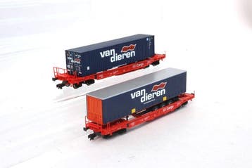 Roco H0 - 66703/66704 - Modeltrein goederenwagon (2) - Twee