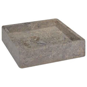 vidaXL Gootsteen 40x40x10 cm marmer grijs, Doe-het-zelf en Bouw, Sanitair, Verzenden, Nieuw