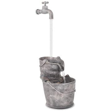 vidaXL Waterornament met kraan en emmers polyresin, Verzenden