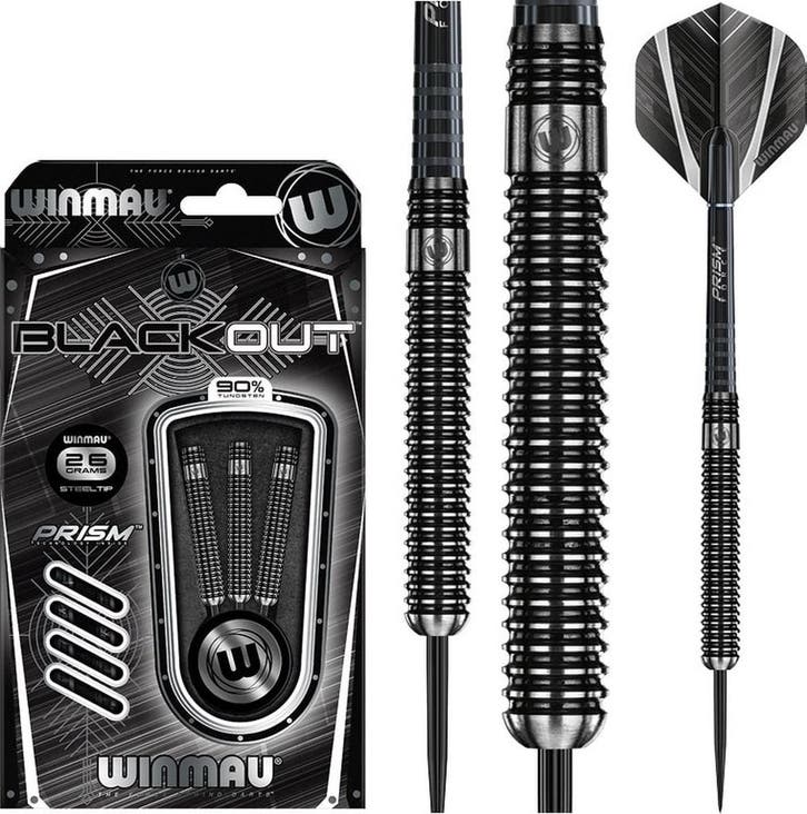 Winmau Blackout 90% Dartpijlen (Dart Pijlen), Sport en Fitness, Darts, Pijlen, Nieuw, Ophalen of Verzenden