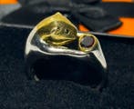 Ring Jaguar met granaat - Ring - Zilver 925, Antiquités & Art