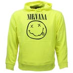Nirvana Neon Geel Smiley Hoodie Trui Sweater, Nieuw