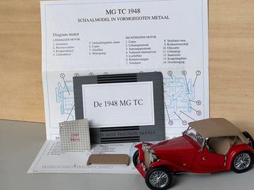 Franklin Mint 1:24 - Model sportwagen - MG TC Roadster, Hobby & Loisirs créatifs