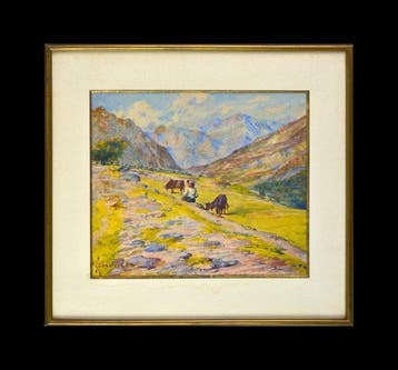 Angelo Carino (1860-1945) - Al pascolo