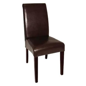 Stoelen | Kunstleer/Hout | Dark Brown | Houtlook Poten |, Verzenden, Nieuw in verpakking