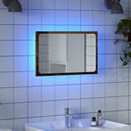 vidaXL Badkamerspiegel met LED 60x8,5x38 cm oud houtkleurig, Verzenden