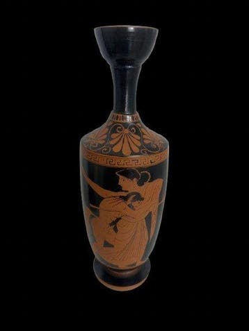 Replica van een oude Griek Terracotta Lekythos - 27 cm