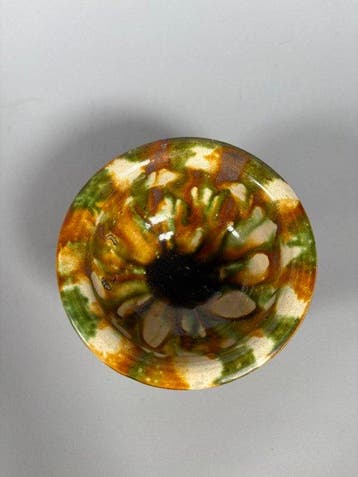 Oud Chinees - Tang-dynastie, Sancai geglazuurd Vaas - 13 cm