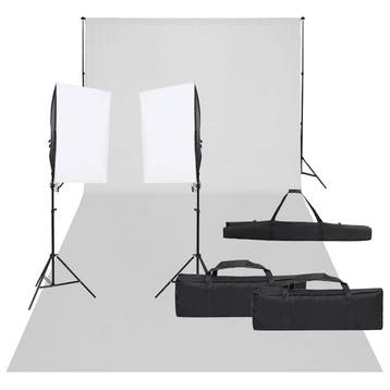 vidaXL Fotostudioset met verlichtingsset en achtergrond, Verzenden, Nieuw