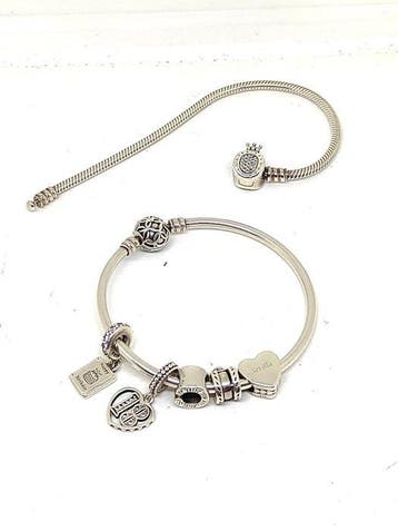 Pandora - Pandora-armband stevig (1) met bedel nr. 5 en