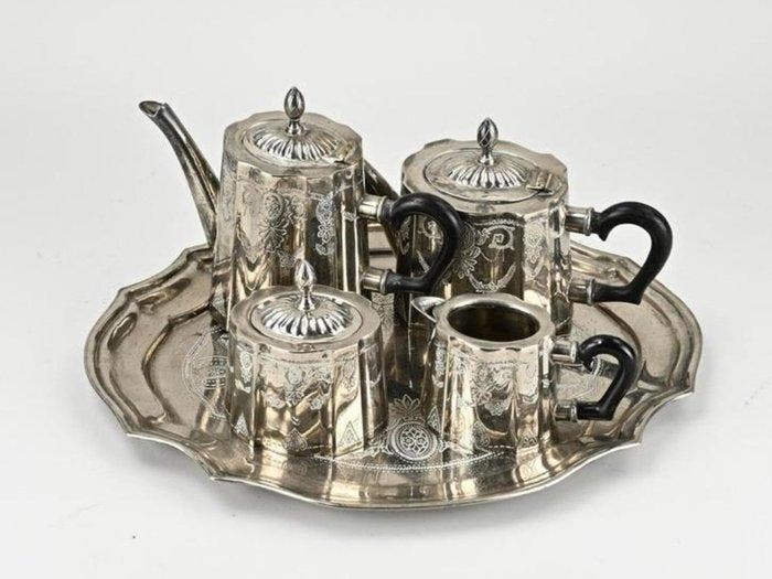 Service à thé et café - Plaqué(e) argent, Antiquités & Art, Curiosités & Brocante