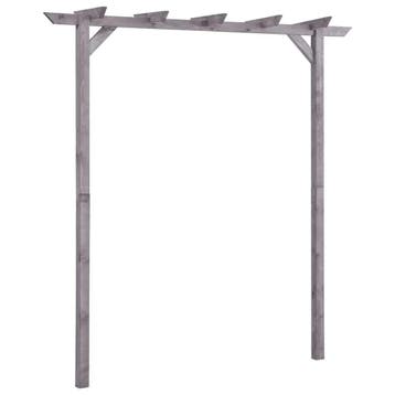 vidaXL Pergola 200x40x205 cm geïmpregneerd grenenhout grijs, Verzenden