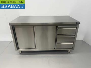 HCB RVS Werkkast Premium-line Kast Werktafel 2 schuifdeuren, Ophalen of Verzenden