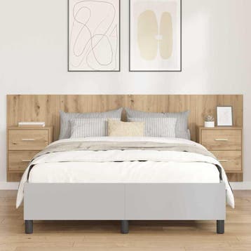 vidaXL Hoofdeinde Met Kast met lade 3 pcs Artisan Eiken, Verzenden