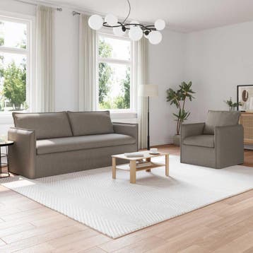 vidaXL bank / zetelstel 2 st Taupe Stof, Verzenden