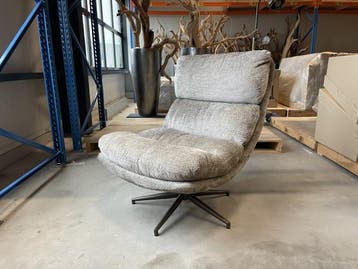 Veiling - Fauteuil Comfy - Draaibaar - Stof - Clay/Beige, Maison & Meubles, Fauteuils