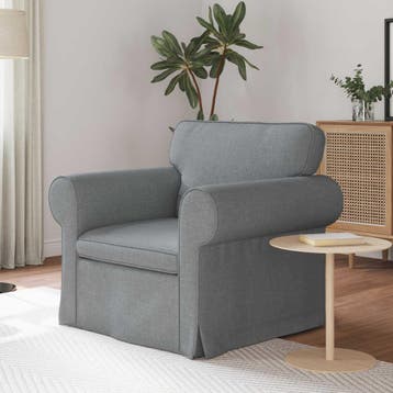 vidaXL bank / zetel Lichtgrijs 95 x 82 x 80 cm Stof, Verzenden