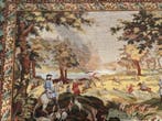 Wandtapijt - 110 cm - 145 cm - Scene of hunting on horse, Antiek en Kunst
