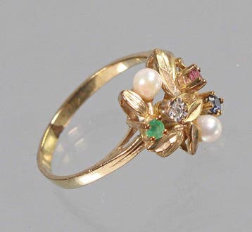 Sans prix de réserve - Bague de cocktail - 8 carats Or jaune
