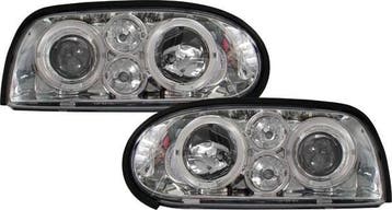 Koplampen Angel Eyes | geschikt voor Volkswagen Golf 3 | chr, Auto-onderdelen, Verzenden, Nieuw, Volkswagen