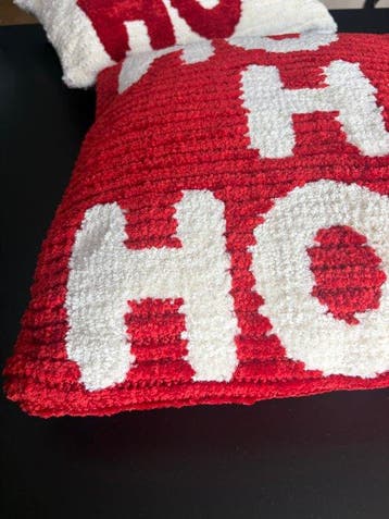 j-line j-line Coussins de Noël J-Line « HO HO HO » – Rouge