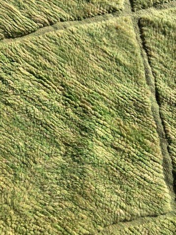 Beni Ouarain – Lime Green Tonal Diamond Runner - Tapis - 240, Nieuw