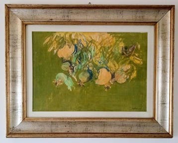 Giancarlo Cazzaniga (1930-2013) - Melograni, Antiek en Kunst, Kunst | Schilderijen | Modern