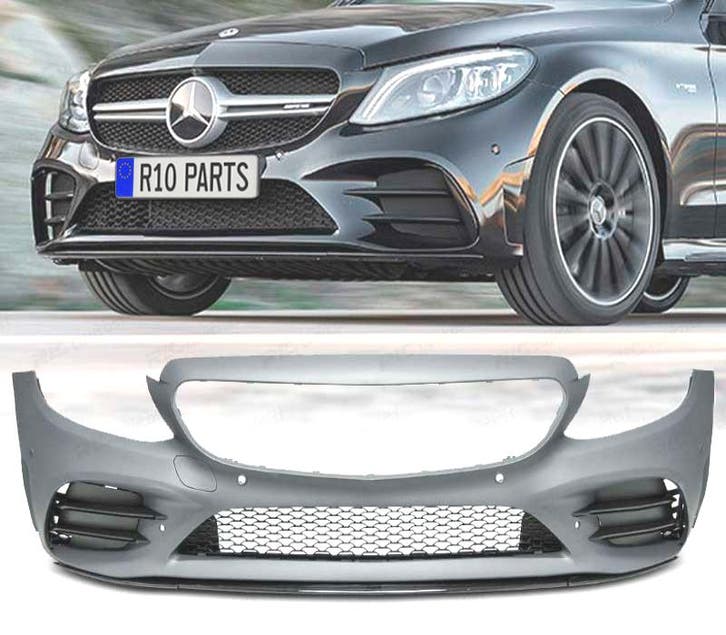 PARE-CHOCS FRONTAL MERCEDES CLASSE C W205 18-21 LOOK AMG, Auto-onderdelen, Carrosserie, Verzenden
