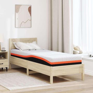vidaXL Matras Wit en Zwart 70 x 200 cm Jacquard stof, Verzenden, Nieuw