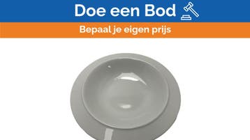 Bieden: Alessi Porcelain Soup Bowl Deep Plate - Elegant Mar, Huis en Inrichting, Keuken | Servies, Ophalen of Verzenden, Nieuw