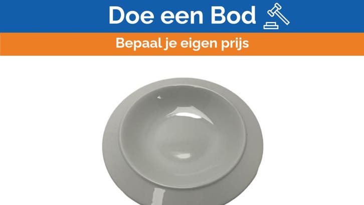 Bieden: Alessi Porcelain Soup Bowl Deep Plate - Elegant Mar, Huis en Inrichting, Keuken | Servies, Ophalen of Verzenden
