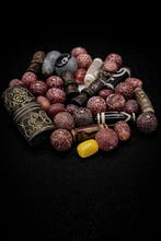 Prachtige partij van 37 Dzi-kralen voor meditatie - kralen -