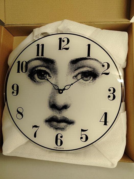 Horloge murale - Fornasetti-Milano - Verre - 1980-1990 -, Antiek en Kunst, Curiosa en Brocante