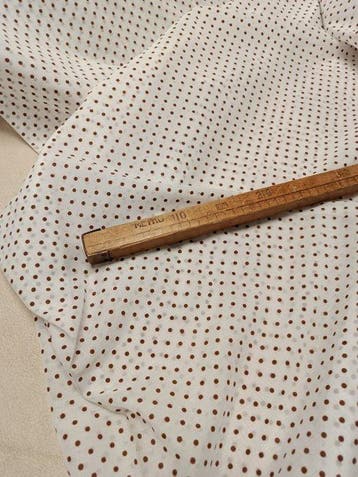 Fantastica tenda vintage a pois marroni - made in Italy -