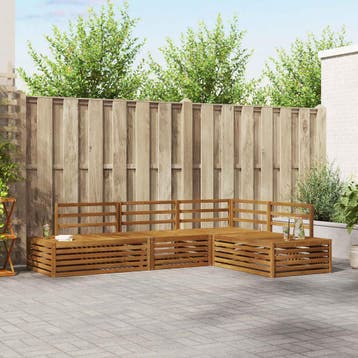 vidaXL Buiten bank set 4 Stuk Naturel Massief Acacia Hout, Verzenden