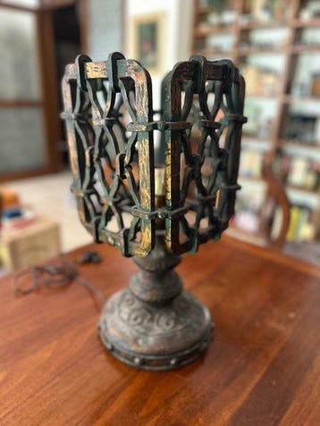 Tafellamp - Brons - Brutalistische lamp