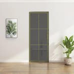 Stalen taatsdeur - Olijfgroen - 6 Vlaks - Rookglas, Minder dan 80 cm, Overige typen, Nieuw, Metaal