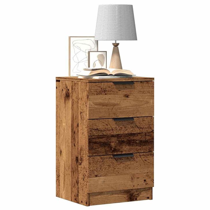 vidaXL Nachtkastjes 2 st 40x36x65 cm bewerkt hout oud, Huis en Inrichting, Slaapkamer | Nachtkastjes, Nieuw, Verzenden